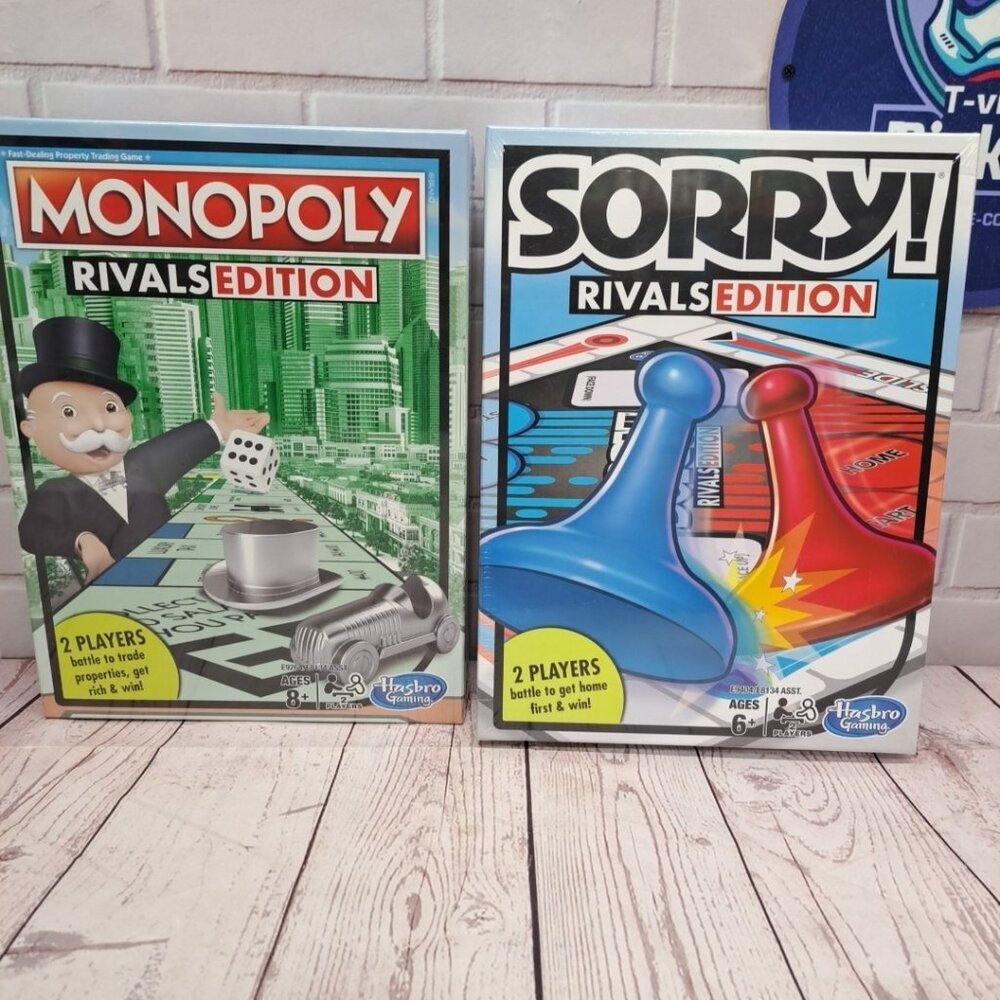 Monopoly & Sorry Rivals Edition Lot Of 2 Sealed Board Games